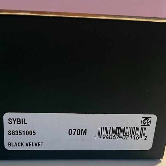 Kate Spade Sybil Black Velvet Rhinestone Block Heels Pumps Size 7 NIB - Picture 9 of 11